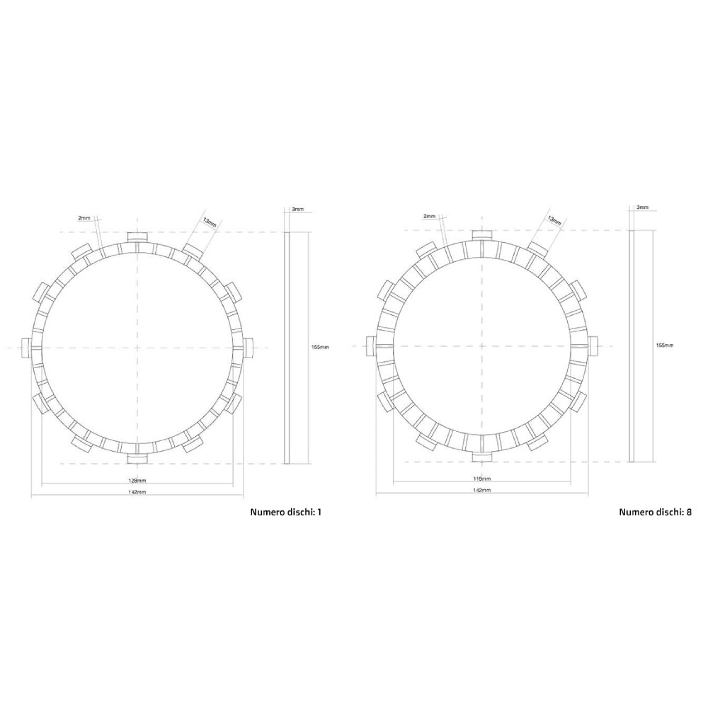 Dischi frizione guarniti FCC Yamaha WRF 426 01-02