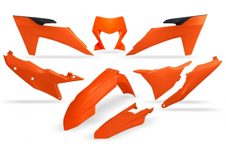 KIT-PLASTICHE-COMPATIBILE-CON-KTM-EXC-F-500-2024-2025-con-portafaro-ARANCIO-127