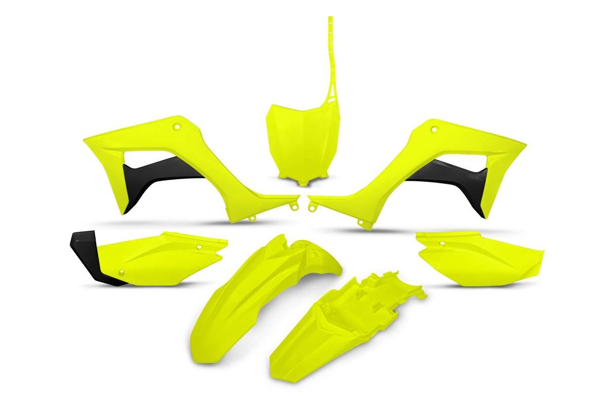 KIT-PLASTICHE-COMPATIBILE-CON-HONDA-CRF-110F-2019-2026-GIALLO FLUO-DFLU