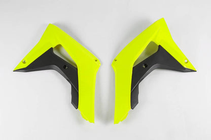 CONVOGLIATORI-RADIATORE-COMPATIBILE-CON-HONDA-CRF-450R-2017-2020-GIALLO FLUO-DFLU