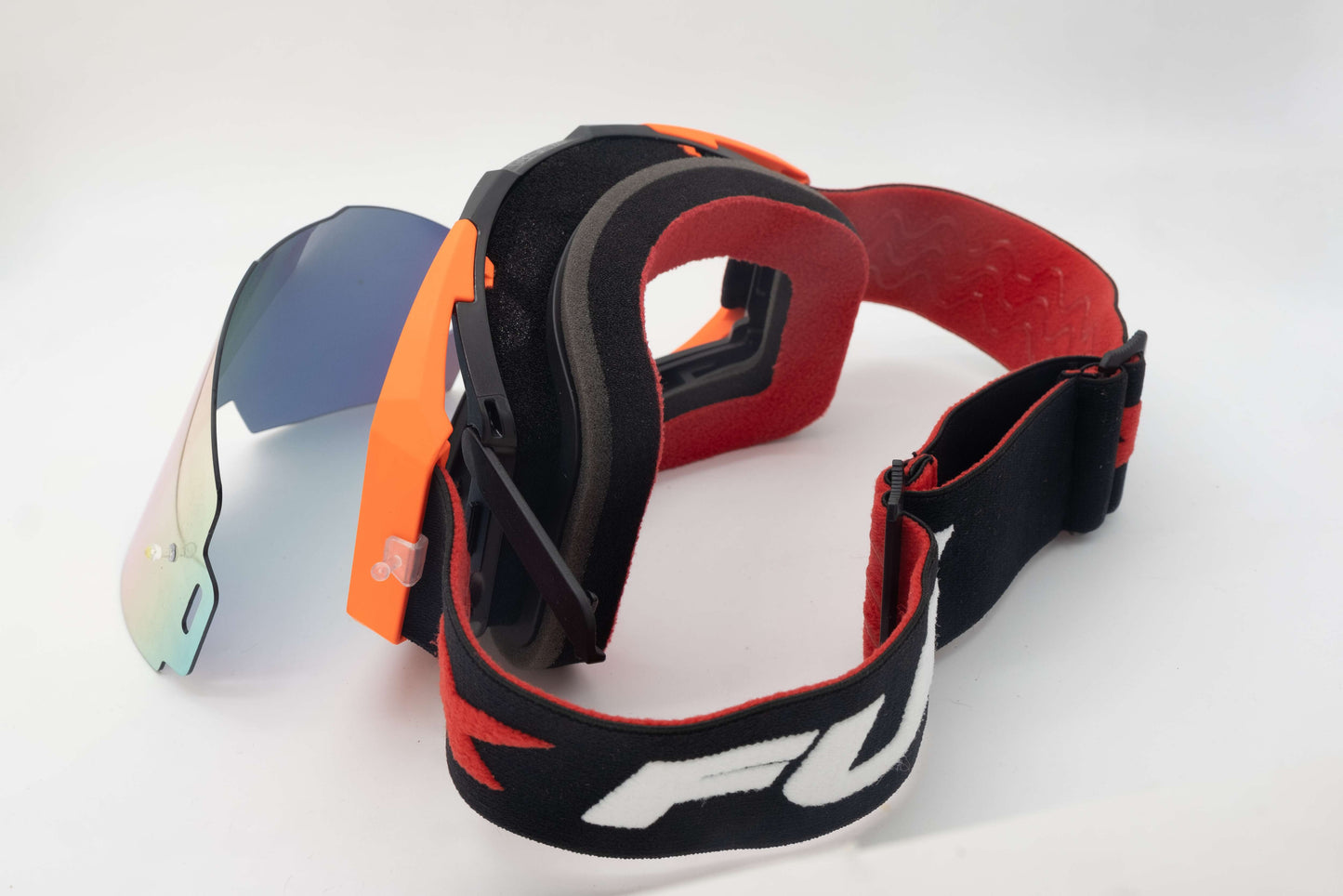 MASCHERA ENDURO 19TYPE ANTIAPPANNAMENTO - SGANCIO RAPIDO - NERO/ARANCIO FLUO