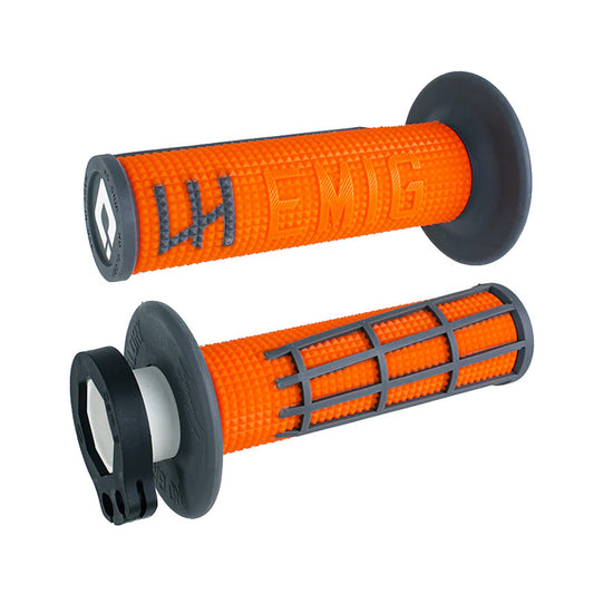 MANOPOLE LOCK-ON ODI A BLOCCAGGIO RAPIDO EMIG 2.0 V2 GRIP ARANCIO/GRAFITE
