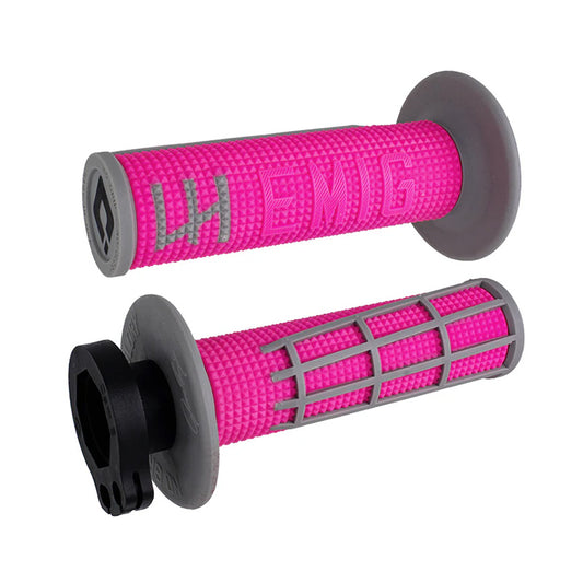 MANOPOLE LOCK-ON ODI A BLOCCAGGIO RAPIDO EMIG 2.0 V2 GRIP ROSA/GRIGIO