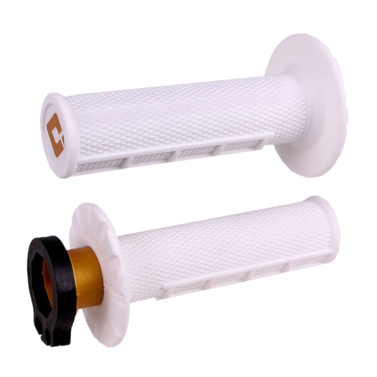 MANOPOLE LOCK-ON ODI A BLOCCAGGIO RAPIDO HALF-WAFFLE MX BIANCO PRO