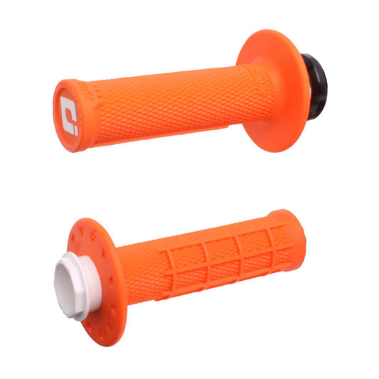 MANOPOLE LOCK-ON ODI A BLOCCAGGIO RAPIDO MICRO-X HALF-WAFFLE 28MM-29MM ROSSO - ARGENTO