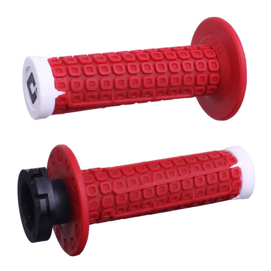 MANOPOLE LOCK-ON ODI A BLOCCAGGIO RAPIDO NOMAD 31.5MM-32.5MM ROSSO - BIANCO