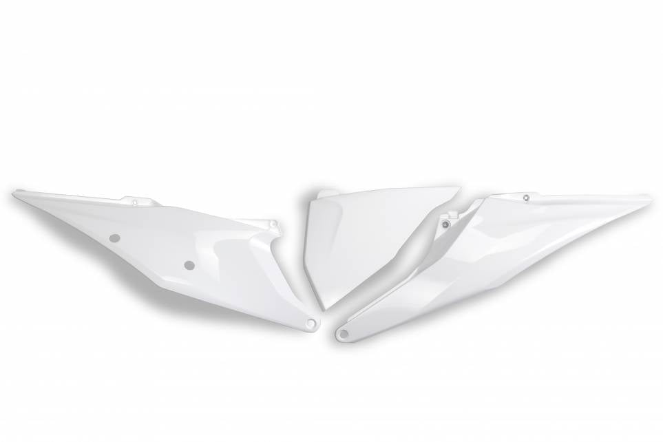 FIANCATINE-LATERALI-COMPATIBILE-CON-KTM-EXC-300-2020-2023-con-coperchio-scatola-filtro-lato-sinistro-BIANCO 20-25-042