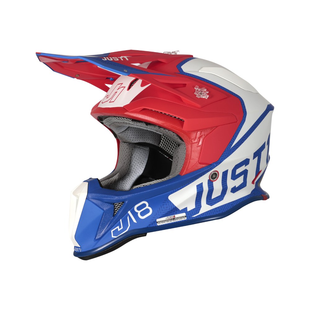 Casco Just1 J18 Mips Vertigo - Blu Bianco Rosso - Tg M