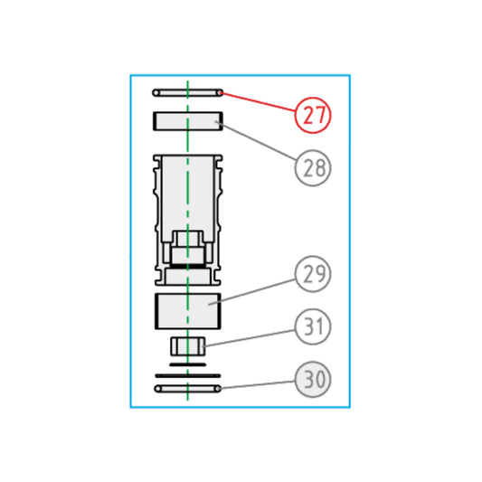 PISTONE LIBERO KYB KAWASAKI KX 450 F (13-14) - O-RING SUPERIORE