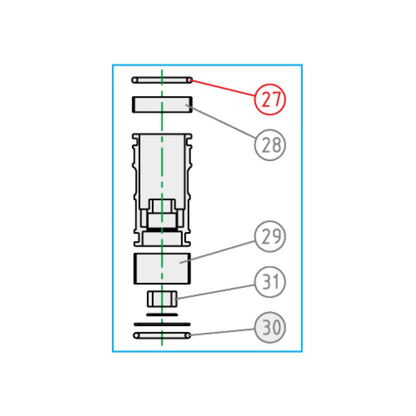 PISTONE LIBERO KYB KAWASAKI KX 450 F (13-14) - O-RING SUPERIORE
