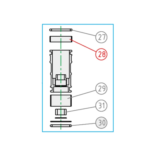 Boccola superiore pistone libero KYB Kawasaki KX 250 05-08