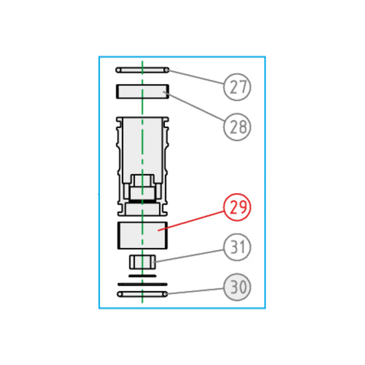 Boccola inferiore pistone libero KYB Yamaha WRF 250 15-19