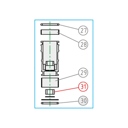PISTONE LIBERO KYB BETA RR 300 (20-25) - PARAOLIO*