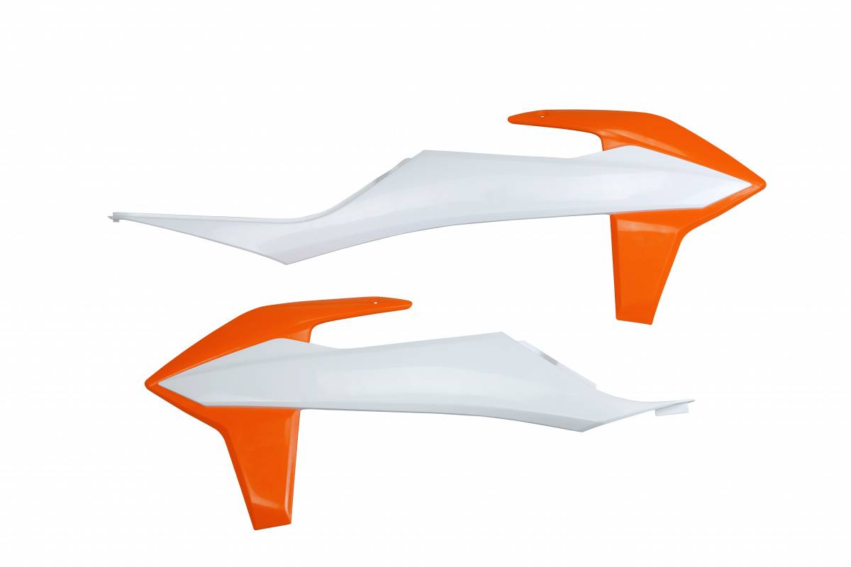 Convogliatori-Radiatore-per-Ktm-SX-125-2019-2022-OEM-19-bianco-arancio