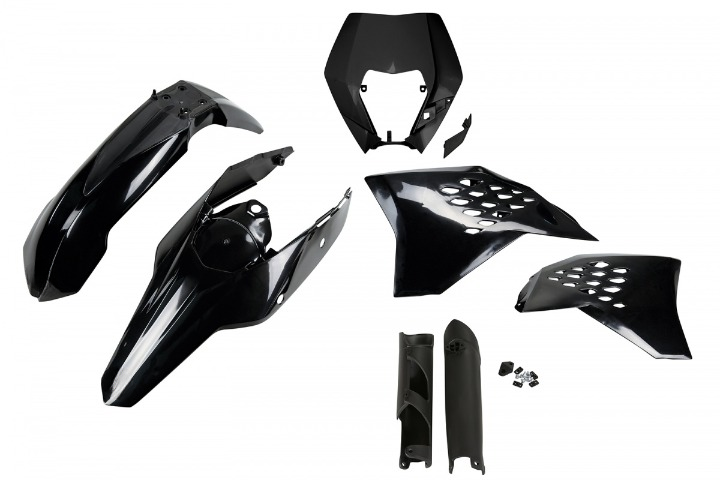 FULL-KIT-PLASTICHE-COMPATIBILE-CON-KTM-EXC-F-250-2009-2011-con-portafaro-NERO-001