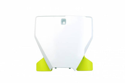 TABELLA PORTANUMERO ANTERIORE COMPATIBILE CON HUSQVARNA TC 125 2019-2022 / portanumero con estensione bianco 20-25
