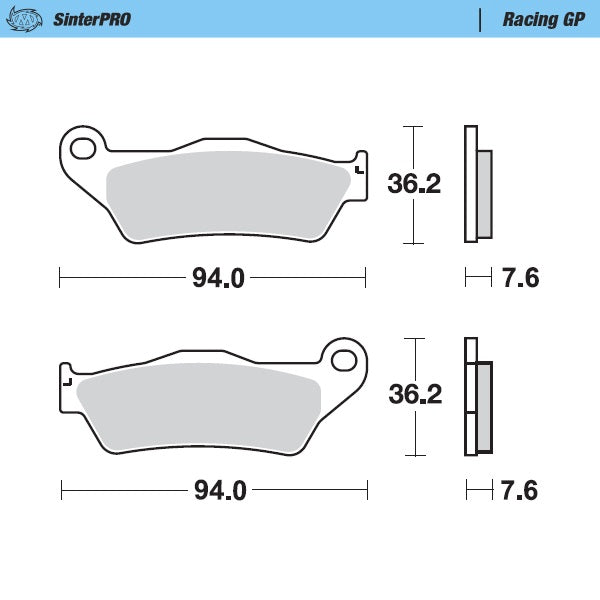 Pastiglie Moto Master Husqvarna WR 125 96-13 anteriori GP