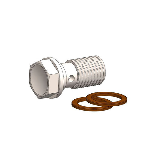 VITE TUBO FRENO M10X1.25 + COPPIA RONDELLE IN RAME