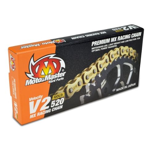 CATENA MM PASSO 520 V2 CROSS PROFESSIONALE SENZA O-RING 120 MAGLIE - ORO