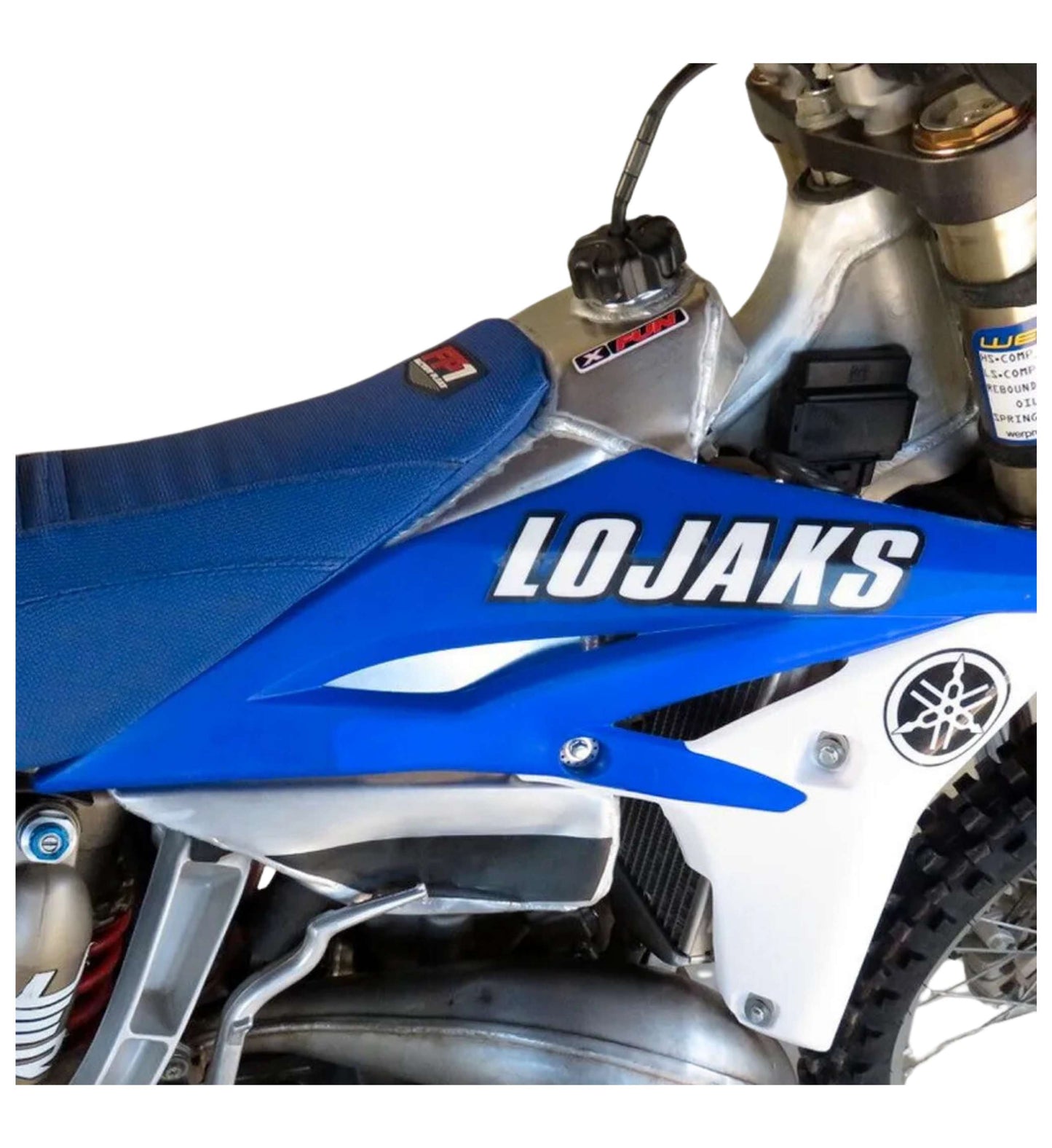 RÉSERVOIR EN ALUMINIUM YAMAHA YZ 125 2002/2021 / 6,0 LITRES AVEC BACS DE RADIATEUR YZF 250 (10/13)