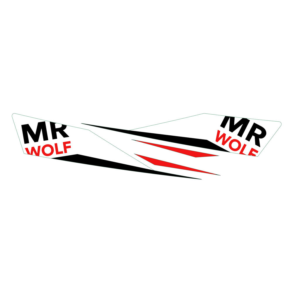 RICAMBIO PARAMANI MRWOLF RECCHIE ADESIVI (DESTRO+SINISTRO) BIANCO/ROSSO