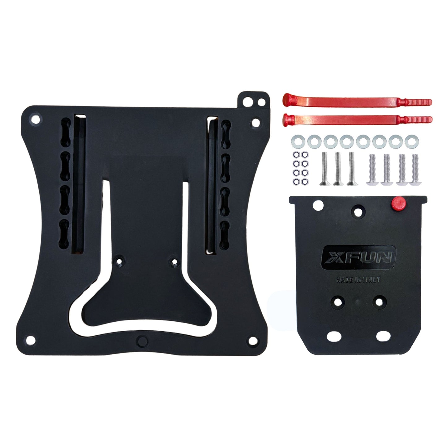 PORTATARGA A SGANCIO RAPIDO IN COMPOSITO MOTOCROSS/ENDURO XFUN - BLACK