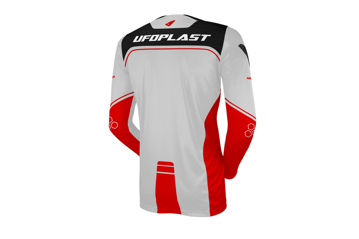 MAGLIA MOTOCROSS UFO ARES GRIGIO/ROSSO - retro