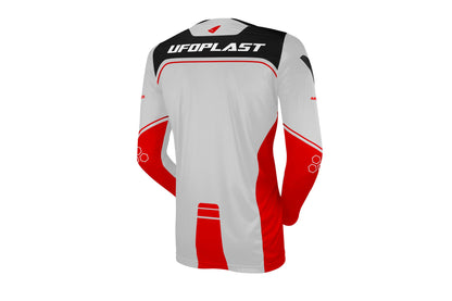 MAGLIA MOTOCROSS UFO ARES GRIGIO/ROSSO - retro