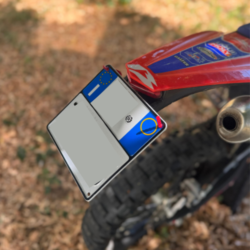 PORTATARGA A SGANCIO RAPIDO FLY CON VELCRO ENDURO/ADVENTURE XFUN