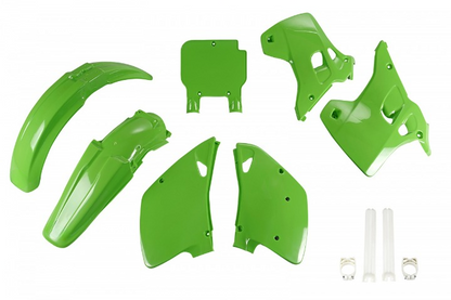 FULL-KIT-PLASTICHE-COMPATIBILE-CON-KAWASAKI-KX-250-1993-1993-VERDE-026