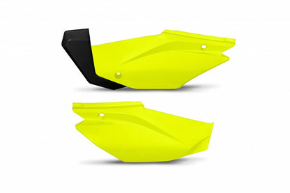 FIANCATINE-LATERALI-COMPATIBILE-CON-HONDA-CRF-110F-2019-2026-GIALLO FLUO-DFLU