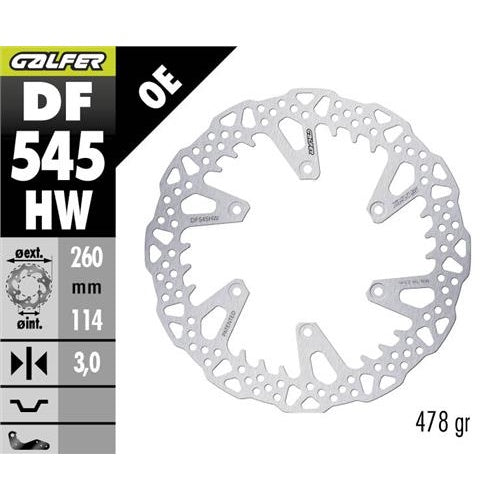 DISCO FRENO GALFER SHARK DUCATI DESMO 450 MX (25) ANTERIORE