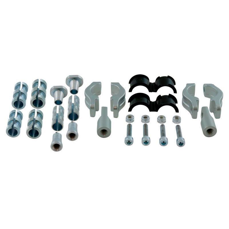 KIT MONTAGGIO PARAMANI RACETECH SNODATO ALLUMINIO UNIVERSALE PER - MANUBRI >22=>28