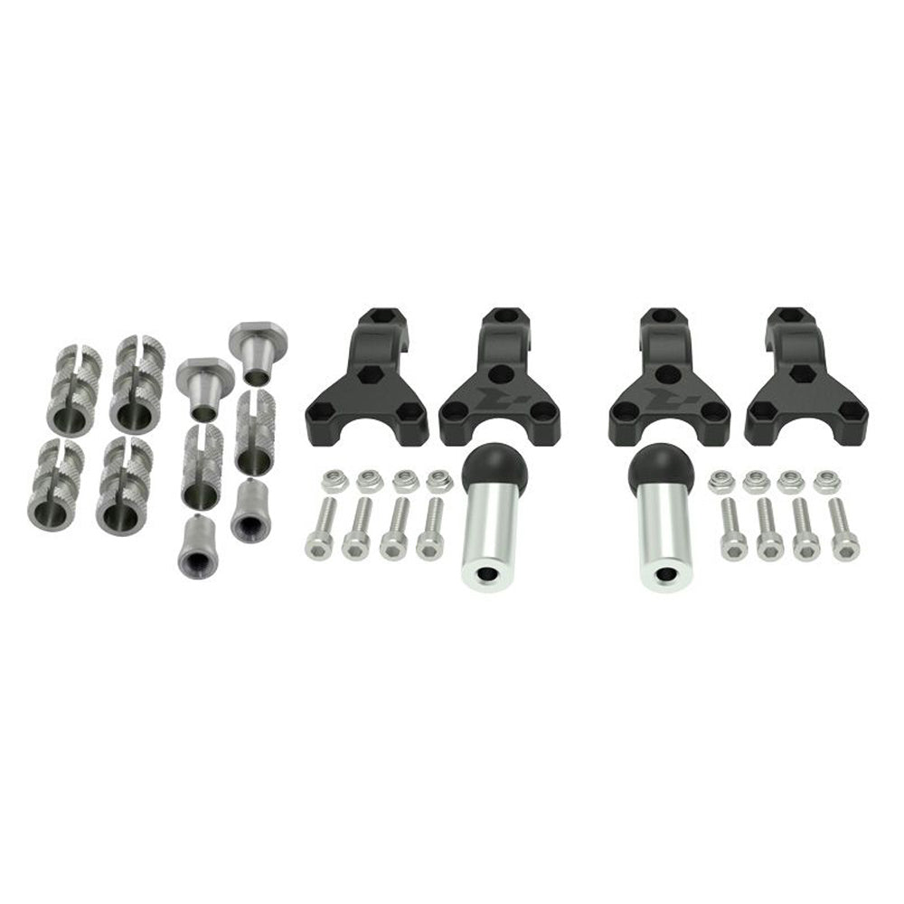 KIT MONTAGGIO PARAMANI RACETECH SNODATO PLASTICA ALU UNIVERSALE PER - MANUBRI >22=>28