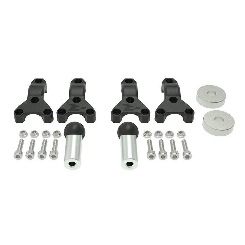 KIT MONTAGGIO PARAMANI RACETECH ATTACCHI PER HP3 ADV SPECIFICO BMW GS1200/1250 >22=>28