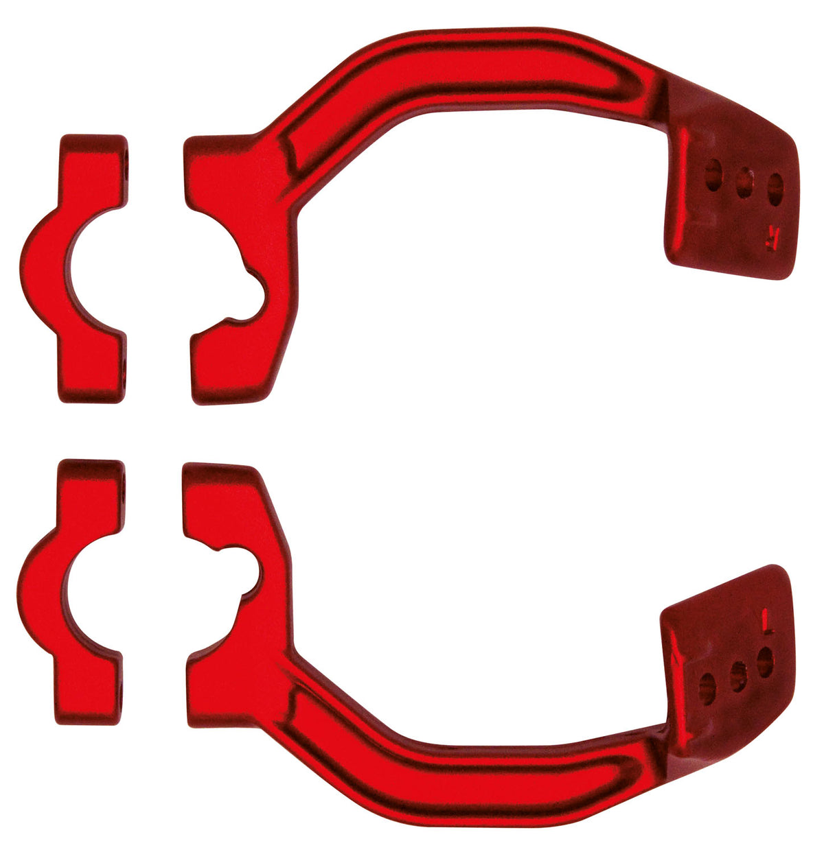 KIT MONTAGGIO PARAMANI RACETECH ALLUMINIO FORGIATO ROSSO