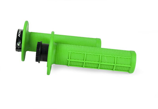 MANOPOLE LOCK-ON RACETECH MANOPOLA R20 HALF WAFFLE UNIVERSALE VERDE FLUO
