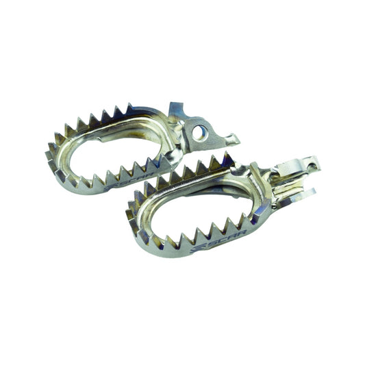PEDANE TITANIO SCAR HONDA CRF 450 X (05-16) ANTI-MUD