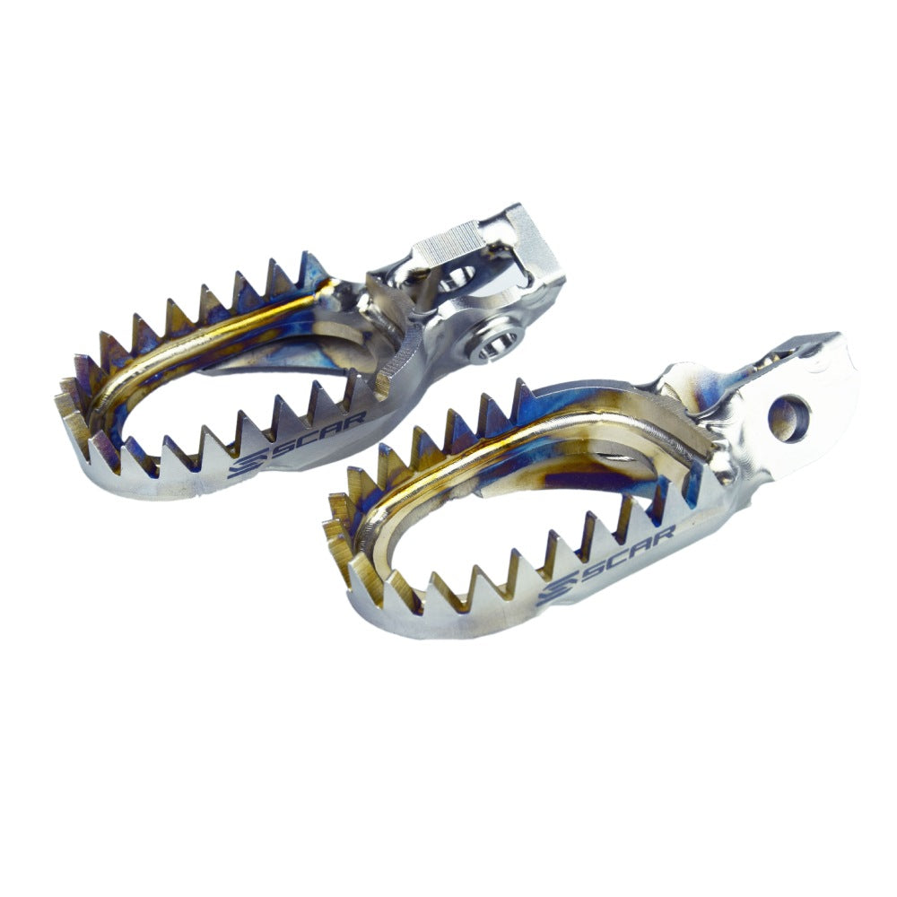 PEDANE TITANIO SCAR HUSQVARNA 450 FE (17-23) ANTI-MUD