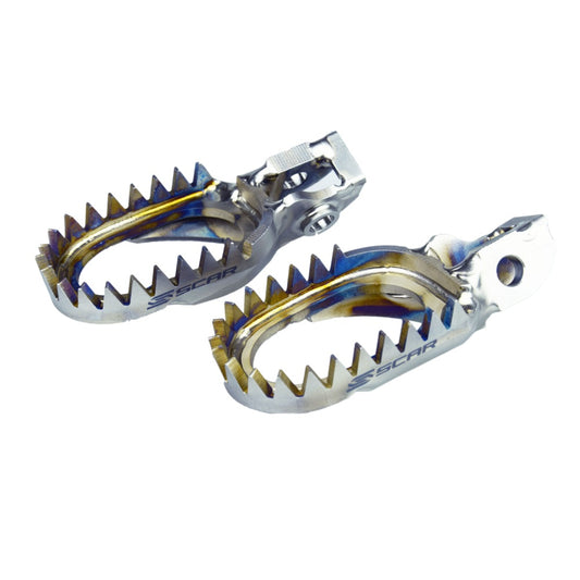 PEDANE TITANIO SCAR KTM 450 EXC-F (17-23) ANTI-MUD