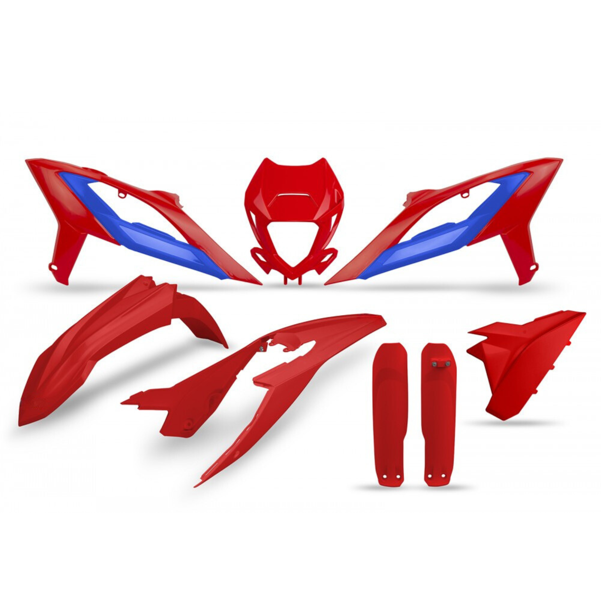 FULL-KIT-PLASTICHE-COMPATIBILE-CON-BETA-RR-350-2023-2024-con-portafaro-racing-bicolore-ROSSO-BLU-063C