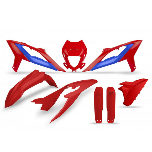 FULL-KIT-PLASTICHE-COMPATIBILE-CON-BETA-RR-350-2023-2024-con-portafaro-racing-bicolore-ROSSO-BLU-063C