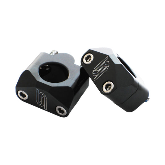 KIT ADATTATORI PER MANUBRIO 28.6 MM SU PIASTRE DA 22 MM NERI - SCAR