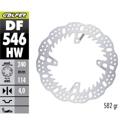 DISCO FRENO GALFER SHARK DUCATI DESMO 450 MX (25) POSTERIORE
