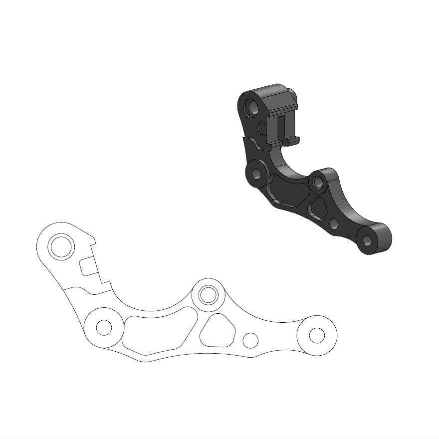 Distanziale pinza freno Husqvarna TC 85 21-25 anteriore 260 mm - Moto Master