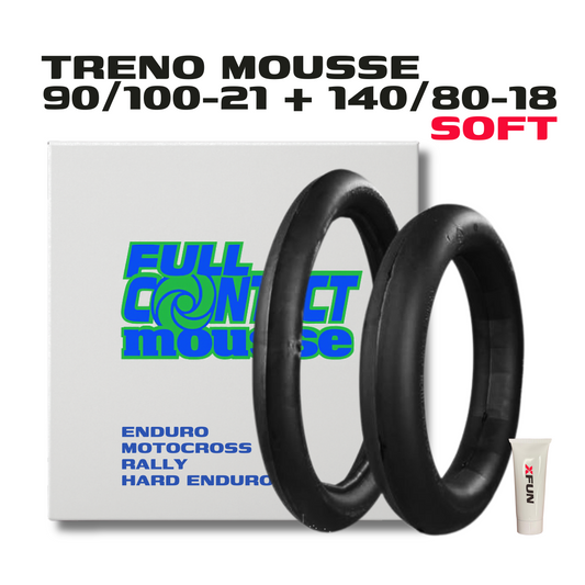 TRENO MOUSSE FULLCONTACT IN SCHIUMA DI BUTILE - 90/100/21 + 140/80/18 SOFT