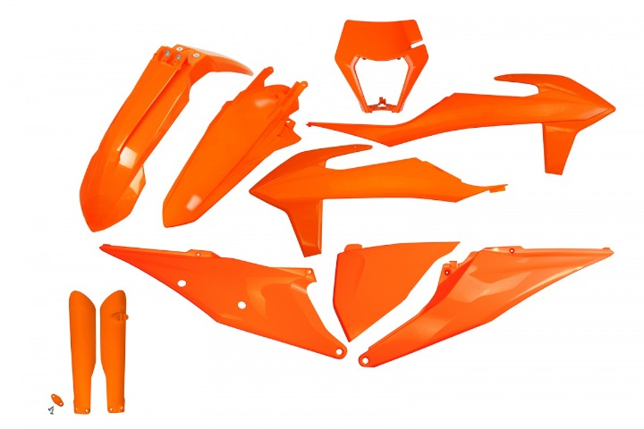 FULL-KIT-PLASTICHE-COMPATIBILE-CON-KTM-EXC-125-2020-2021-con-portafaro-ARANCIO-127