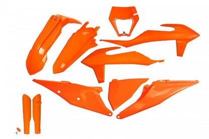 FULL-KIT-PLASTICHE-COMPATIBILE-CON-KTM-EXC-125-2020-2021-con-portafaro-ARANCIO-127