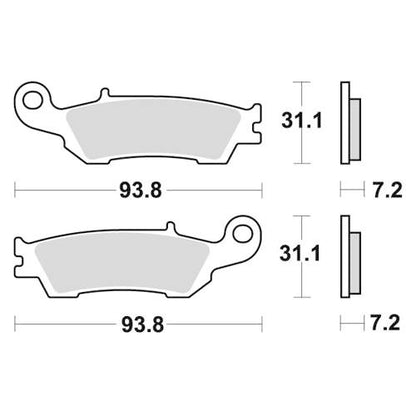 PASTIGLIE FRENO SINTERIZZATE RACING ANTERIORI YAMAHA YZF 250 2007/2020