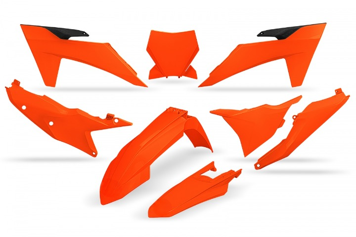 KIT-PLASTICHE-COMPATIBILE-CON-KTM-SX-F-250-2023-2024-ARANCIO FLUO-FFLU